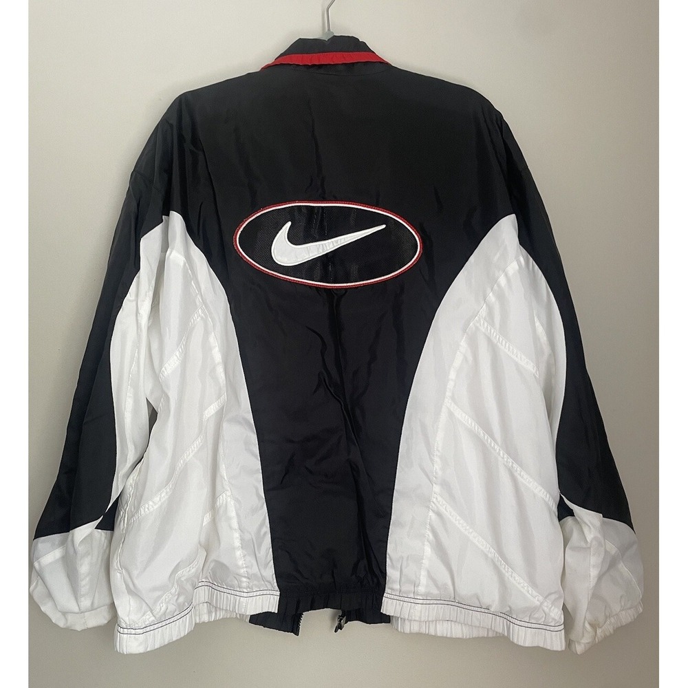Vintage 90s Nike Windbreaker Jacket Men XL Swoosh Color‎ Block Big Logo